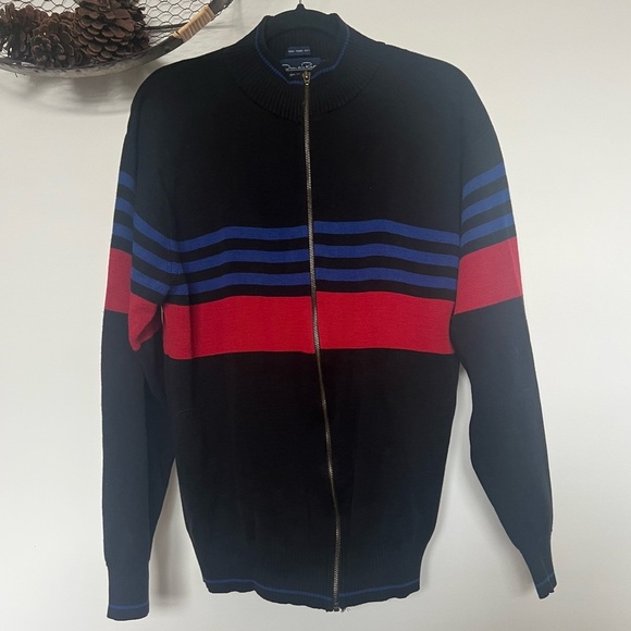 Vintage Oscar de la Renta zip-up Sweater - Picture 1 of 6